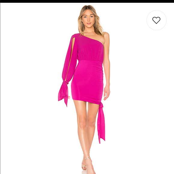hot pink mini dress with sleeves